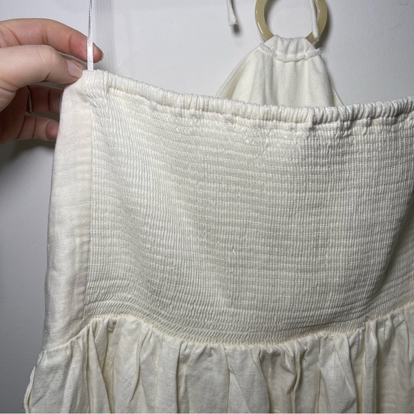 Old Navy women's white linen blend O ring halter summer beach romper in size XXL - Picture 10 of 10